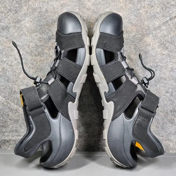 TEVA Shoes Mens 9 Black Flintwood Water Sandals Bungee Laces Hiking Outdoor