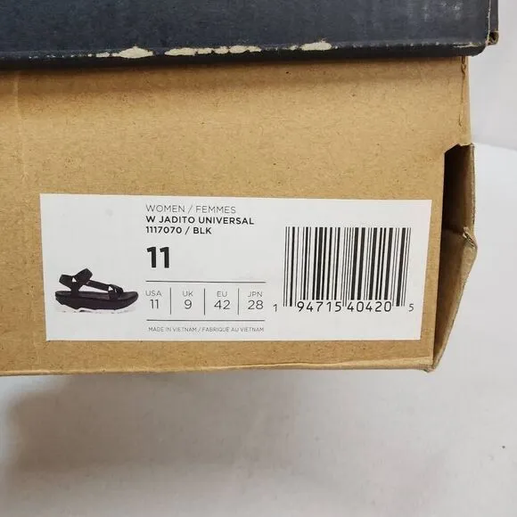 Teva Size 11 Women's Jadito Universal Strap Platform Sandals Black NEW