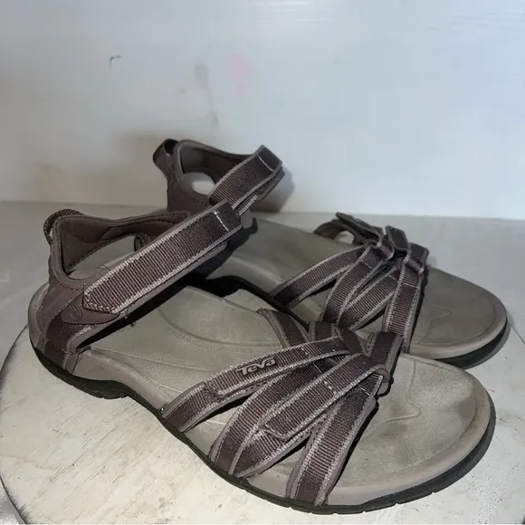Teva Tirra Women's Plum Grey Truffle Water Sandals Strappy Size 8