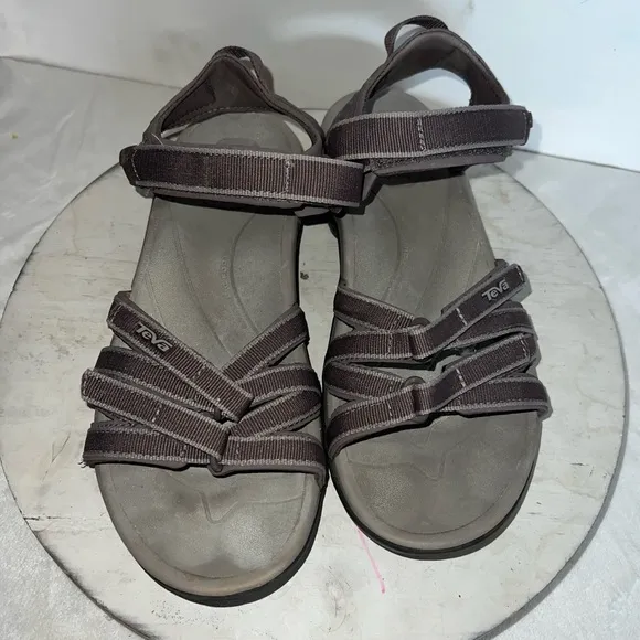 Teva Tirra Women's Plum Grey Truffle Water Sandals Strappy Size 8