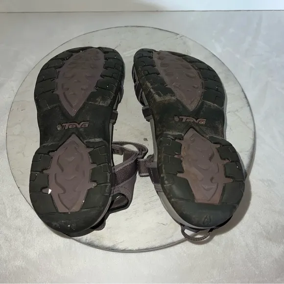 Teva Tirra Women's Plum Grey Truffle Water Sandals Strappy Size 8