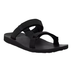 TEVA UNIVERSAL SLIDE MENS SANDALS, BLACK Leather, Men Size 12