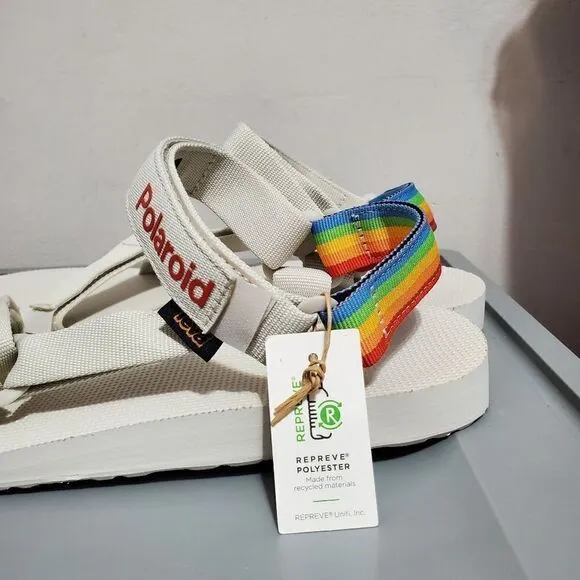 Teva Polaroid Mens Sz 12 Sandals Light Gray (1125392) Hike Camp Water Adjustable