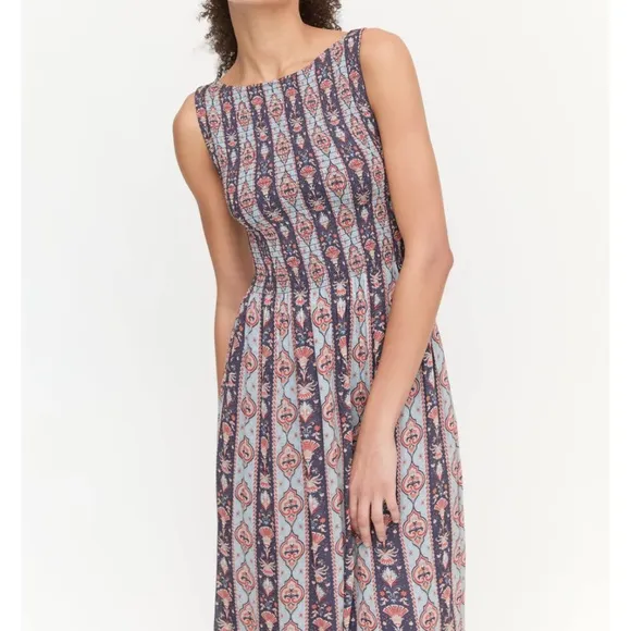 The Cosima Nap Dress in Navy Emma Stripe