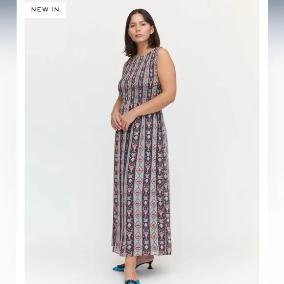 The Cosima Nap Dress in Navy Emma Stripe