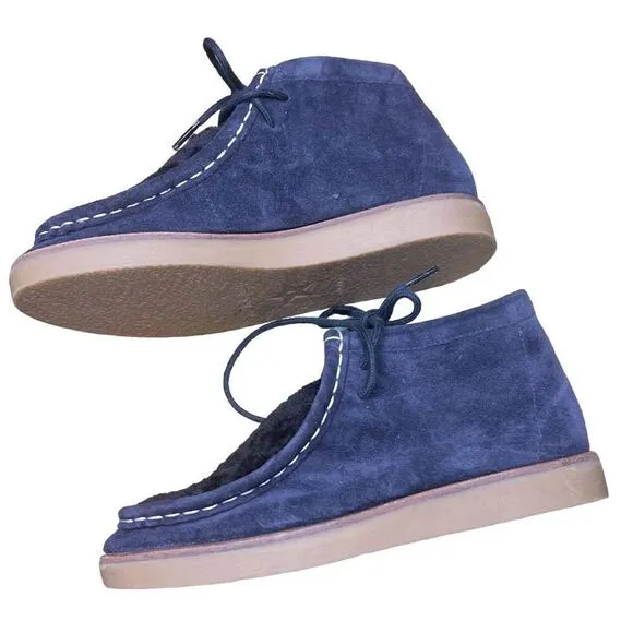 The Great The Trooper Chukka Boot in Midnight Black Shearling NWOB Size 7