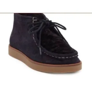 The Great The Trooper Chukka Boot in Midnight Black Shearling NWOB Size 7