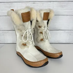 The North Face Abby IV Primaloft 200 Gram Insulation Beige Brown Suede Boot Sz 7