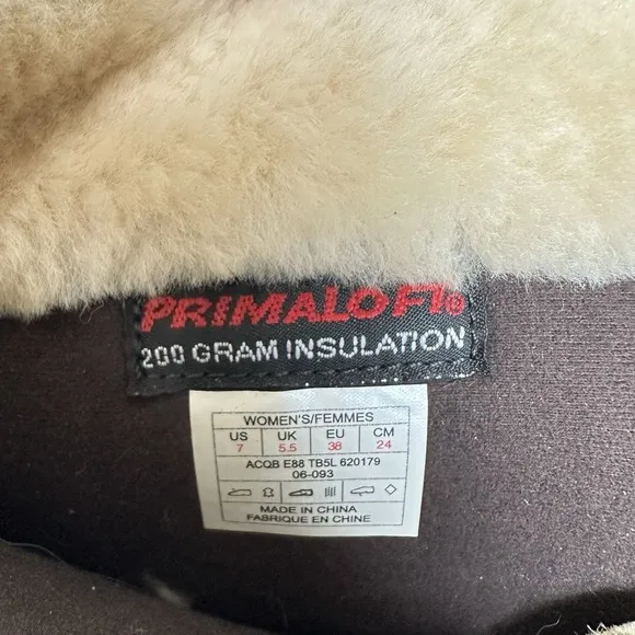 The North Face Abby IV Primaloft 200 Gram Insulation Beige Brown Suede Boot Sz 7