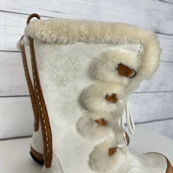 The North Face Abby IV Primaloft 200 Gram Insulation Beige Brown Suede Boot Sz 7