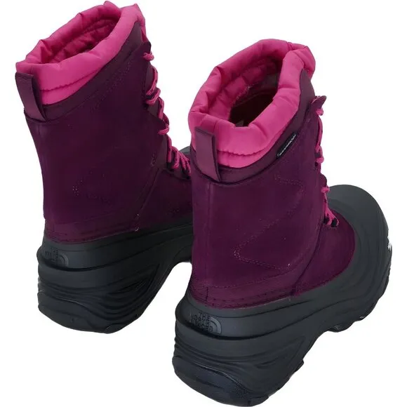 THE NORTH FACE Alpenglow V WP Big Kids Snow Boot Black/Boysenberry 5 US