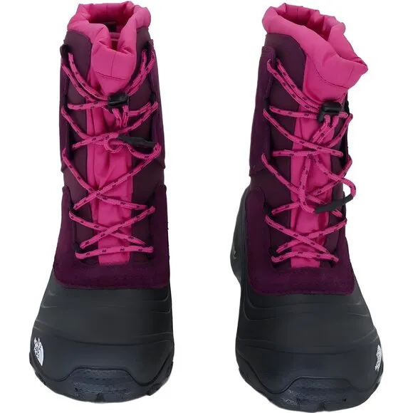 THE NORTH FACE Alpenglow V WP Big Kids Snow Boot Black/Boysenberry 5 US