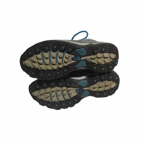 The North Face Goretex Hiking Boots Women Size 6 Primaloft Gray Blue