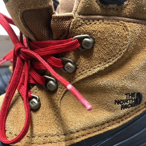 The North Face Kid's Size 3 Snow Boots Suede Waterproof Insulated Hiking Shoes