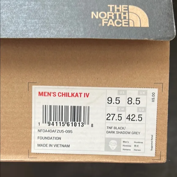 The North Face Men's Black and Gray Hiking BootsOutdoors Hiking 🥾