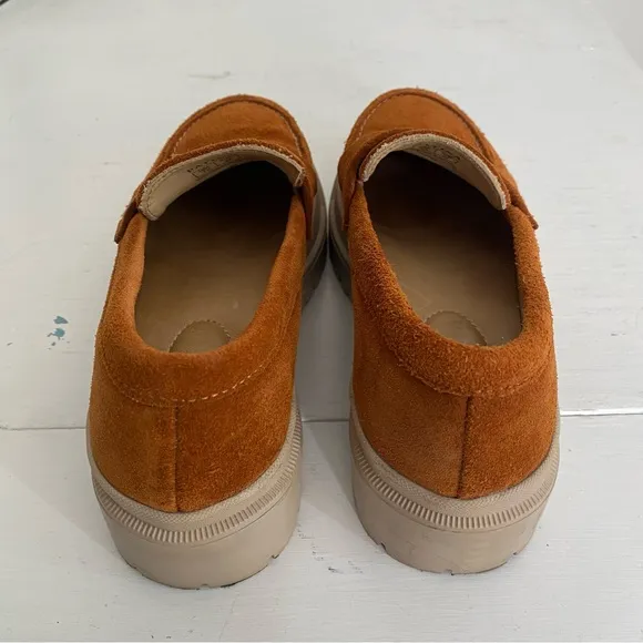 The Patina Leather Suede Lug Sole Loafer Shoes Sz 7
