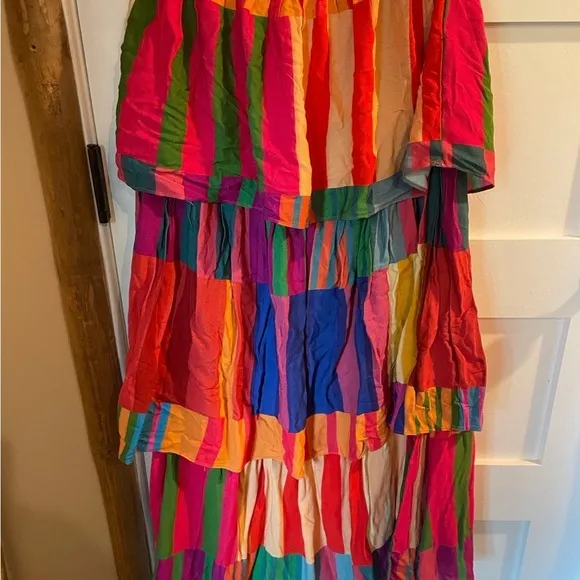 The Sunset Stripes Lenzing™ Ecovero™ Viscose Midi Skirt