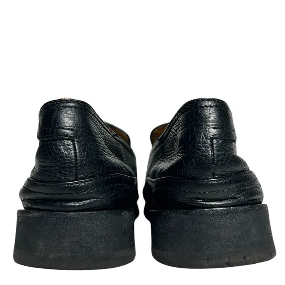 Thierry Rabotin Black Pebbled Leather Loafer Mens Sz. 12.5