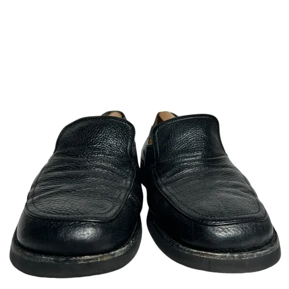 Thierry Rabotin Black Pebbled Leather Loafer Mens Sz. 12.5