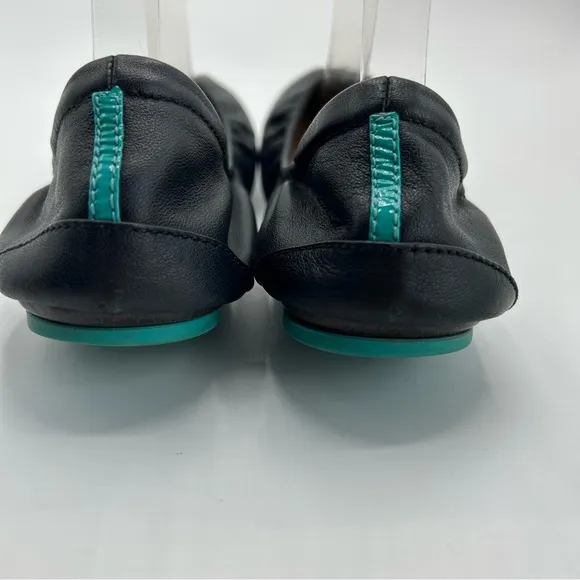 Tieks Black Leather Flats Size 8