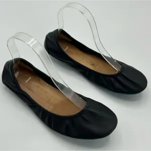 Tieks Black Leather Flats Size 8