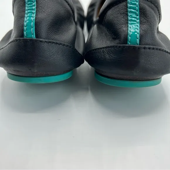Tieks Black Leather Flats Size 8