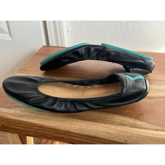 Tieks by Gavrieli Black size 7 Leather Flats Balletcore Fairy Career Business