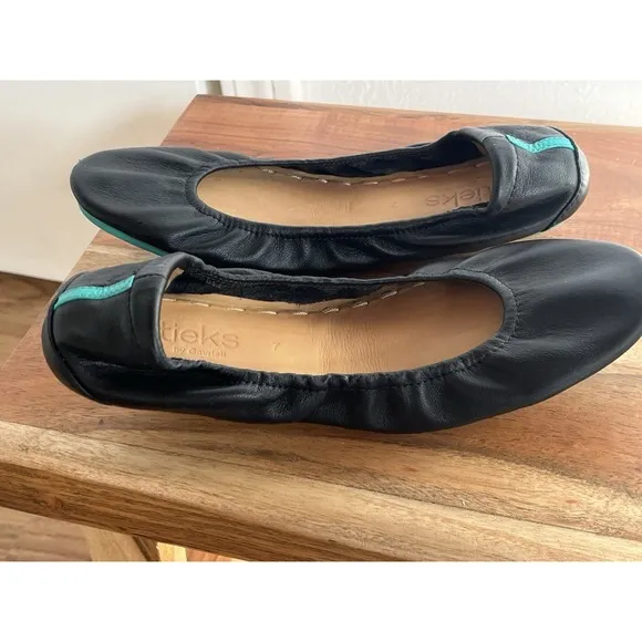 Tieks by Gavrieli Black size 7 Leather Flats Balletcore Fairy Career Business