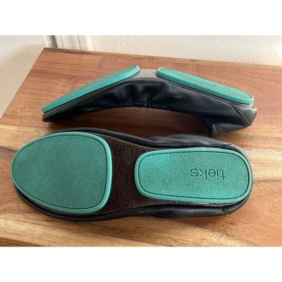 Tieks by Gavrieli Black size 7 Leather Flats Balletcore Fairy Career Business