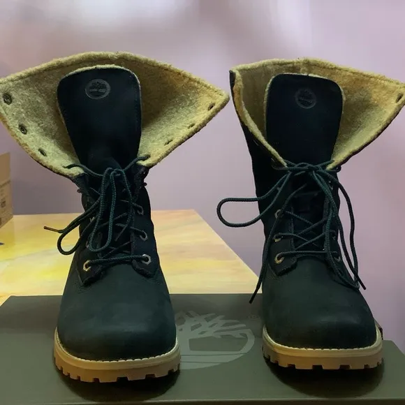 Timberland  6” Authentic Roll Top Medium Blue Nubuck Boots