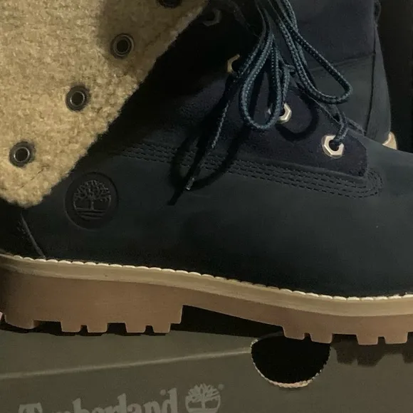 Timberland  6” Authentic Roll Top Medium Blue Nubuck Boots