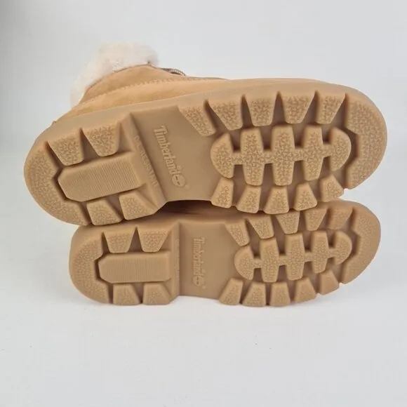Timberland 6 In Pom Pom Boots Little Kids Wheat Hiking Outdoors