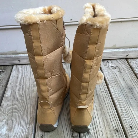 Timberland Boots - Girls Nordic Groove Wheat Winter Leather Tall Boots Size J7