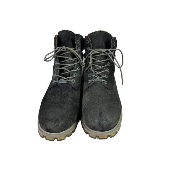 Timberland Boots Men's Size 12 Green Suede Autumn Leaf Waterproof Work Hiking