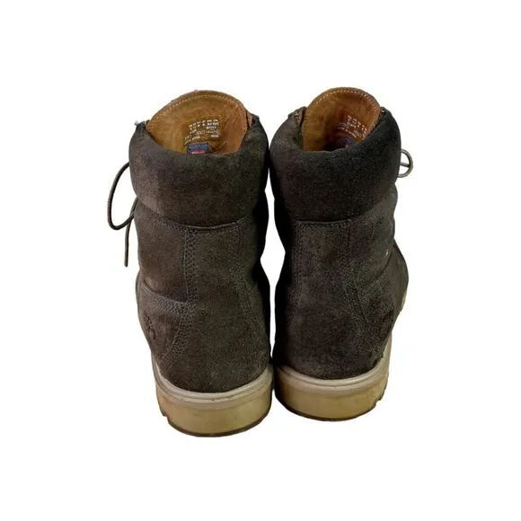 Timberland Boots Men's Size 12 Green Suede Autumn Leaf Waterproof Work Hiking