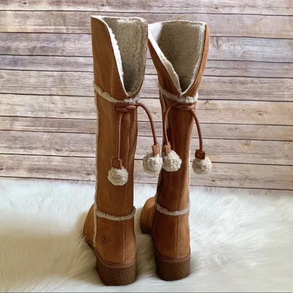 Timberland Brinda Medium Brown Suede Tall Boots