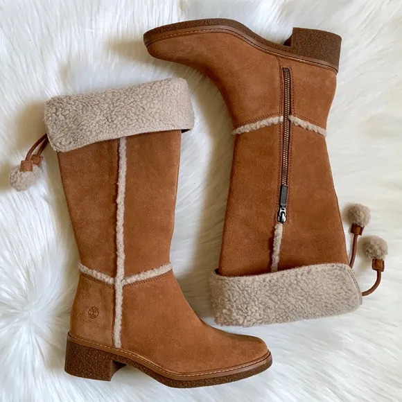 Timberland Brinda Medium Brown Suede Tall Boots