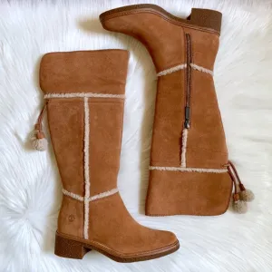 Timberland Brinda Medium Brown Suede Tall Boots