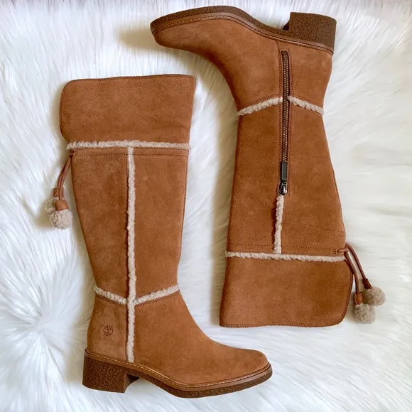 Timberland Brinda Medium Brown Suede Tall Boots