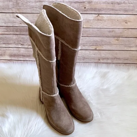 Timberland Brinda Taupe Suede Tall Boots