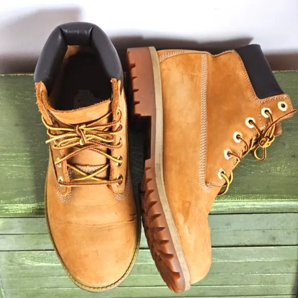 Timberland Brown Leather Lace Up Waterproof Working Hiking Boots Men’s Size 6