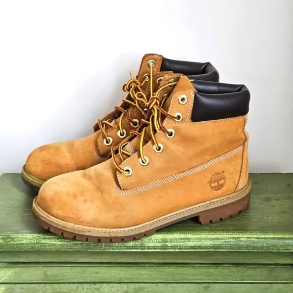 Timberland Brown Leather Lace Up Waterproof Working Hiking Boots Men’s Size 6