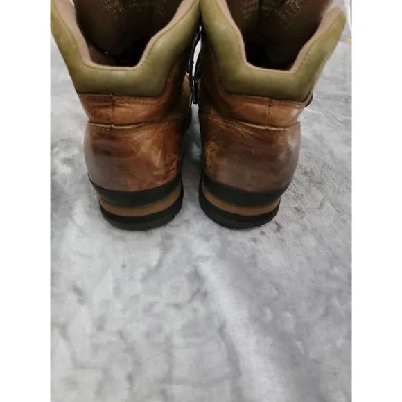 Timberland Eurohiker Brown Leather Ankle Hiking Boots Trail Mens Size US ‎ 12 M