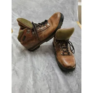 Timberland Eurohiker Brown Leather Ankle Hiking Boots Trail Mens Size US ‎ 12 M