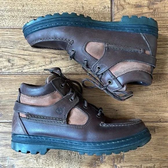 Timberland GTX Leather Moccasin Chukka Boots Brown Waterproof Hiking Women Sz 8
