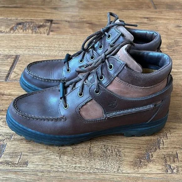 Timberland GTX Leather Moccasin Chukka Boots Brown Waterproof Hiking Women Sz 8