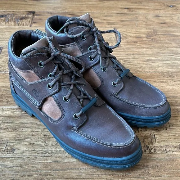 Timberland GTX Leather Moccasin Chukka Boots Brown Waterproof Hiking Women Sz 8