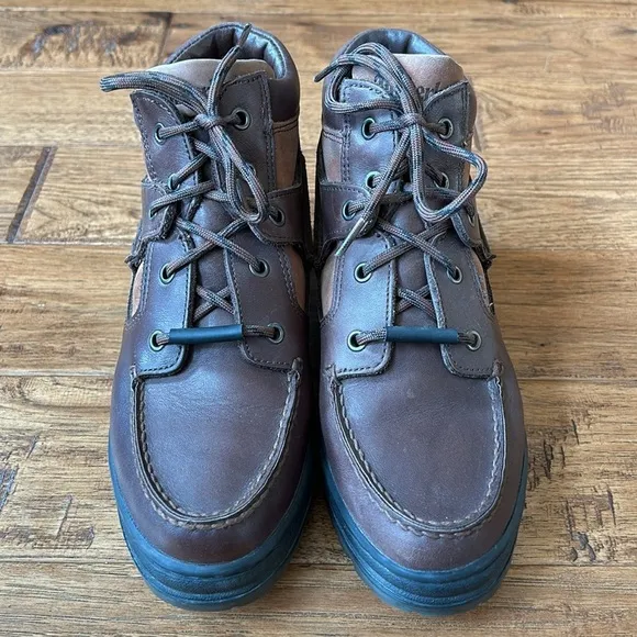 Timberland GTX Leather Moccasin Chukka Boots Brown Waterproof Hiking Women Sz 8