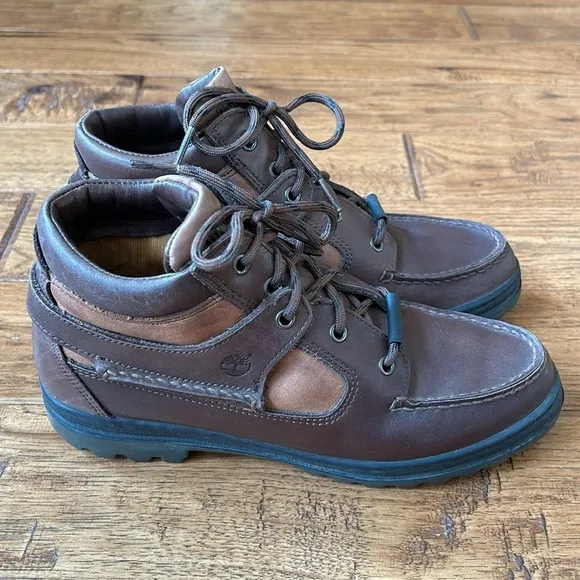 Timberland GTX Leather Moccasin Chukka Boots Brown Waterproof Hiking Women Sz 8