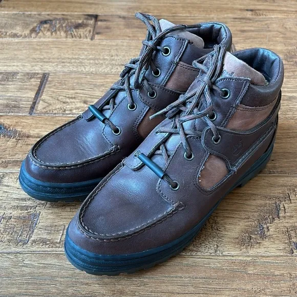Timberland GTX Leather Moccasin Chukka Boots Brown Waterproof Hiking Women Sz 8